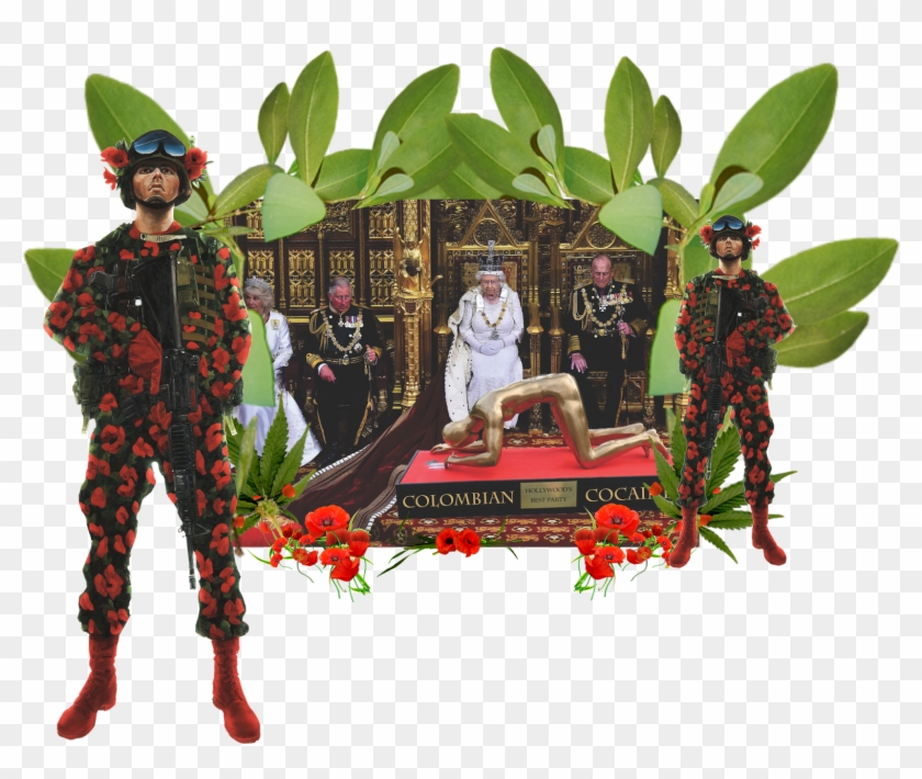 Queen Elizabeth Family Observing The Cocaine Sniffer - Tree Clipart