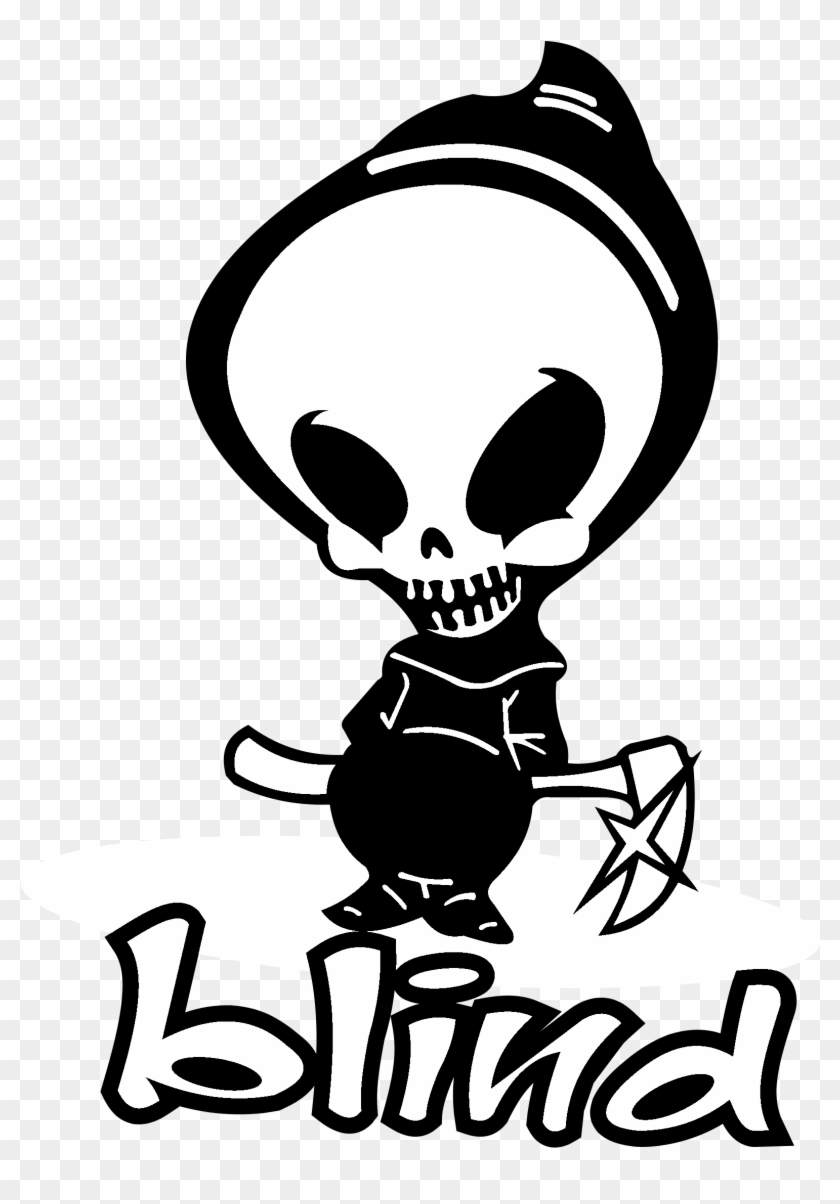 Blind Jeans Logo Black And White - Blind Skateboarding Clipart