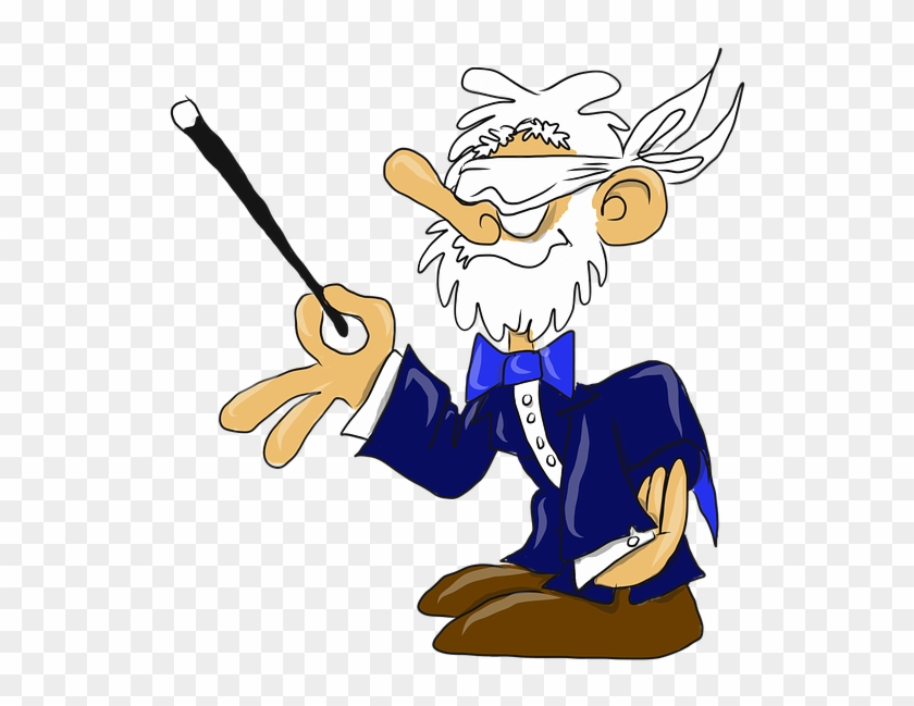 Blind Magician Cartoon - นัก มายากล การ์ตูน Clipart #5852254