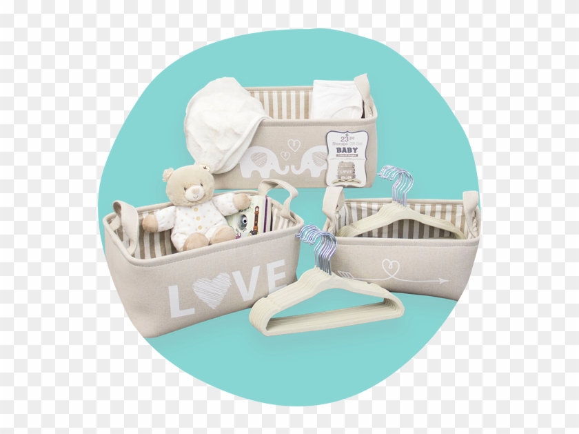 Hangers And 3 Fabric Nesting Bins - Catamaran Clipart