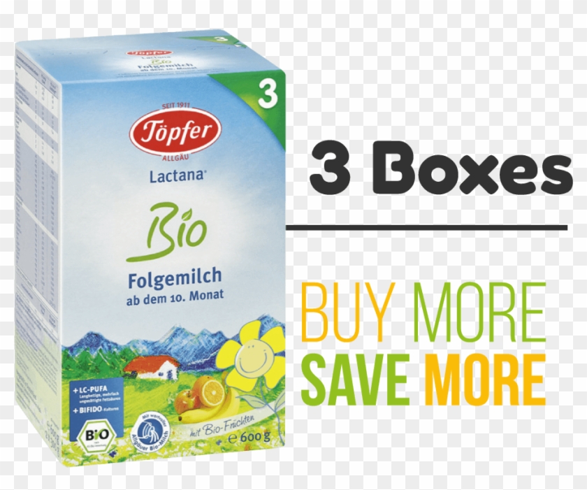 3 Pack Of Topfer Stage 3 Lactana Organic Baby Milk - Töpfer Lactana Bio 3 Clipart #5853455