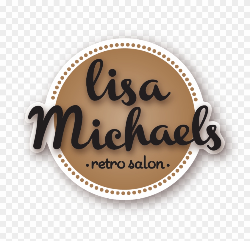 Lisa Michaels Retro Salon Logo - Calligraphy Clipart #5853853
