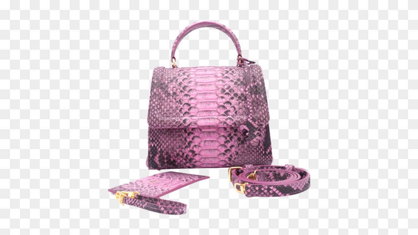 Gaby Bb Python Fuschia - Handbag Clipart