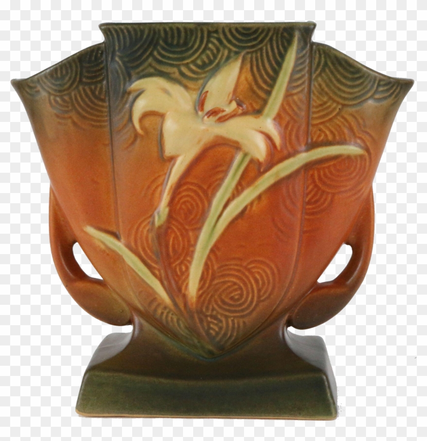 Roseville Zephyr Lily 7” Fan Vase - Vase Clipart #5855204