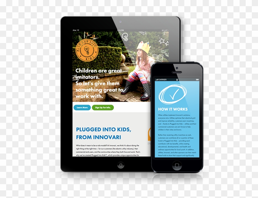 Innovari Webpages Displayed On Two Mobile Screens - Leonardo App Clipart #5855557