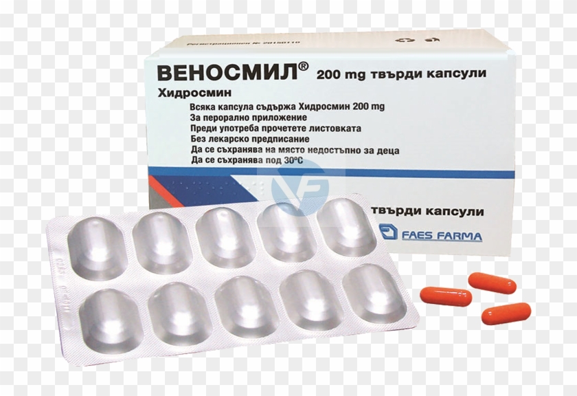 Venosmil 20 Capsules - Pharmacy Clipart #5855759