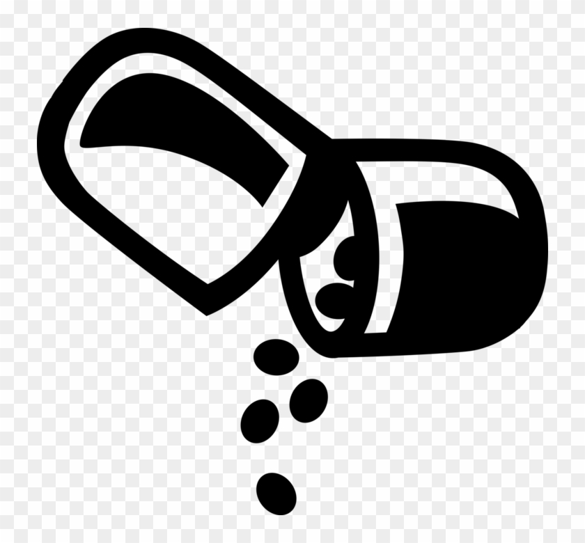 Vector Illustration Of Pharmaceutical Medicine Oral - Transparent Png Capsule Vector Clipart