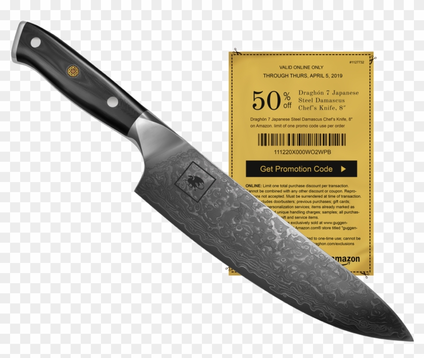 50% Off Draghón 7 Chef Knife On Amazon - Bowie Knife Clipart #5856372