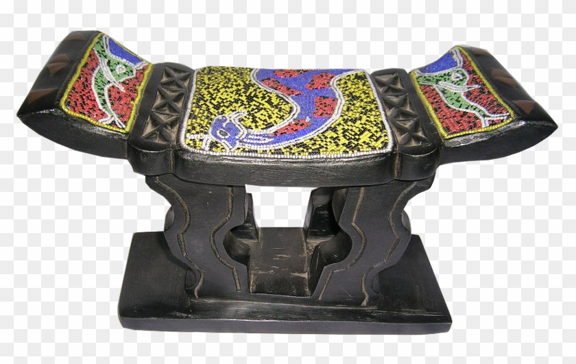 This Stool Is Made Of Wood With A Black Smooth Polished - Belt Clipart