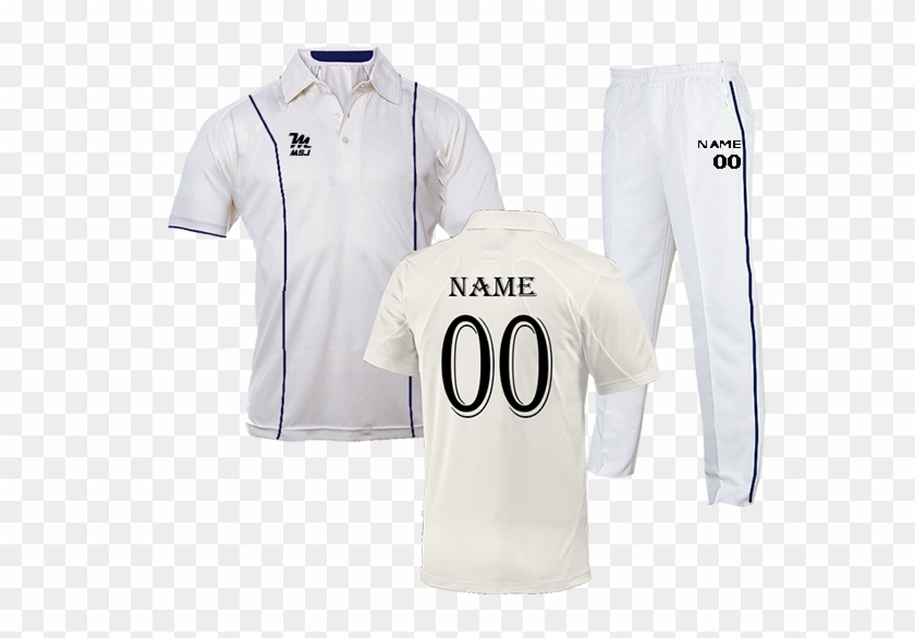 Kids Cricket Dress - Cricket White Jersey Design Clipart #5856419