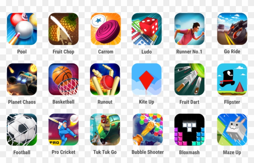Play Fruit Chop, Runner, Pool, Ludo, Cricket And Many Clipart #5856622
