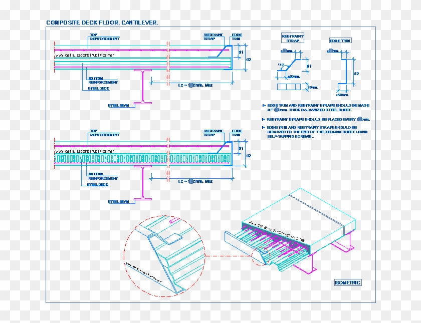 Composite Deck Floor - Composite Slab Cantilever Clipart #5856730