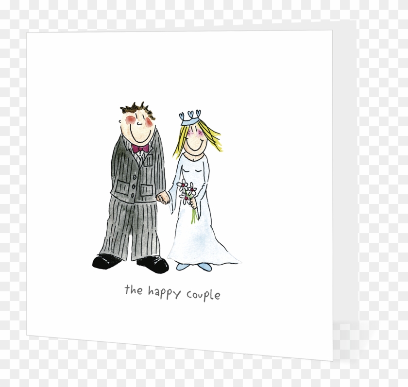 Wedding Couple - Tie The Knot Cartoon Clipart #5856980