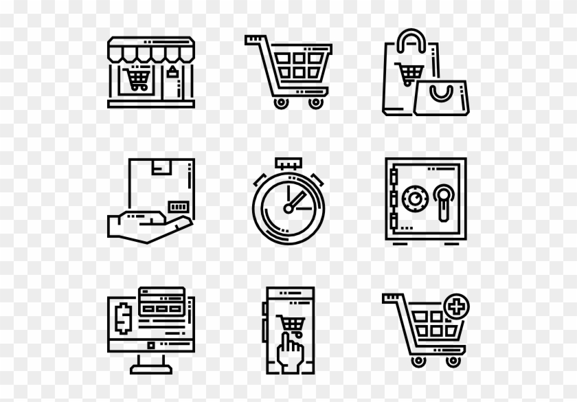 Retail - Manufacturing Icons Clipart #5857104