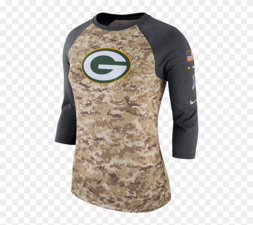 Jordy Nelson Green 2015 New Style Noble Fas Green Bay - Bengals Salute To Service Mens Raglan Three Quarter Clipart #5858100