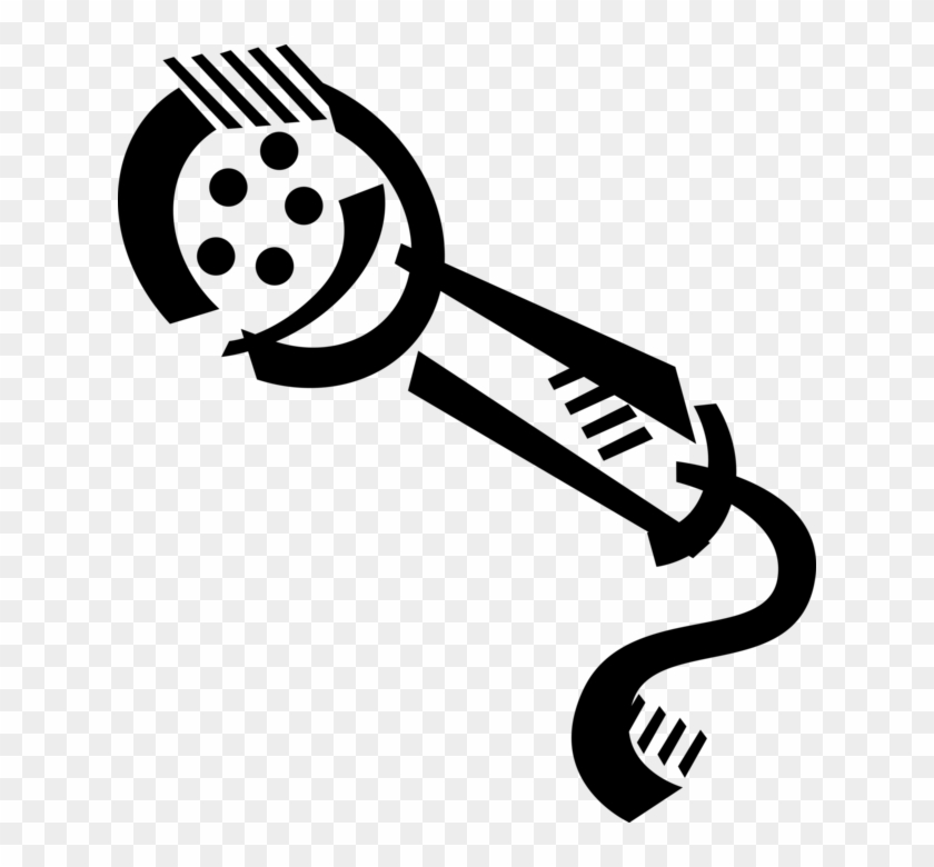 Vector Illustration Of Acoustic To Electric Transducer Clipart #5858224