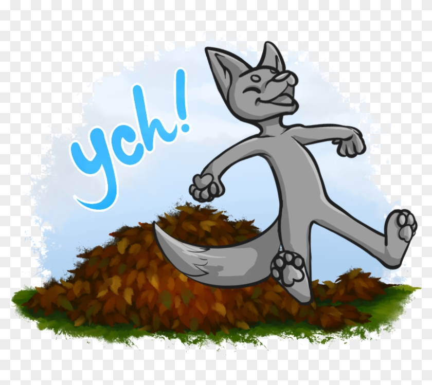 Leaf Pile Ych - Cartoon Clipart #5858270