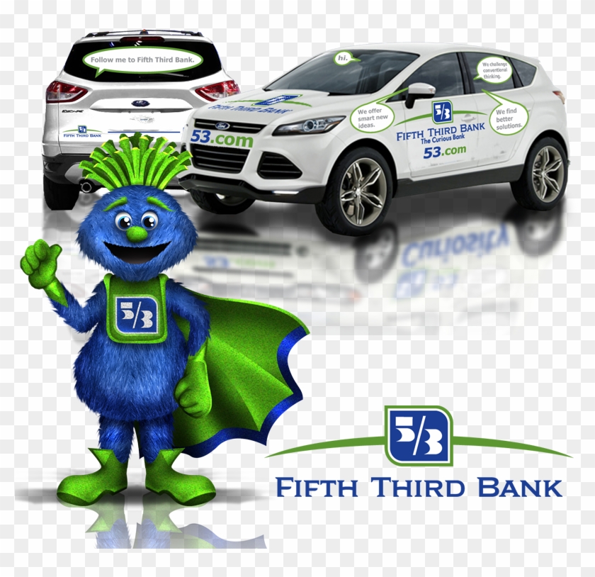 Fifth Third Bank Van Wrap And Mascot Design - Fifth Third Bank Clipart #5858891