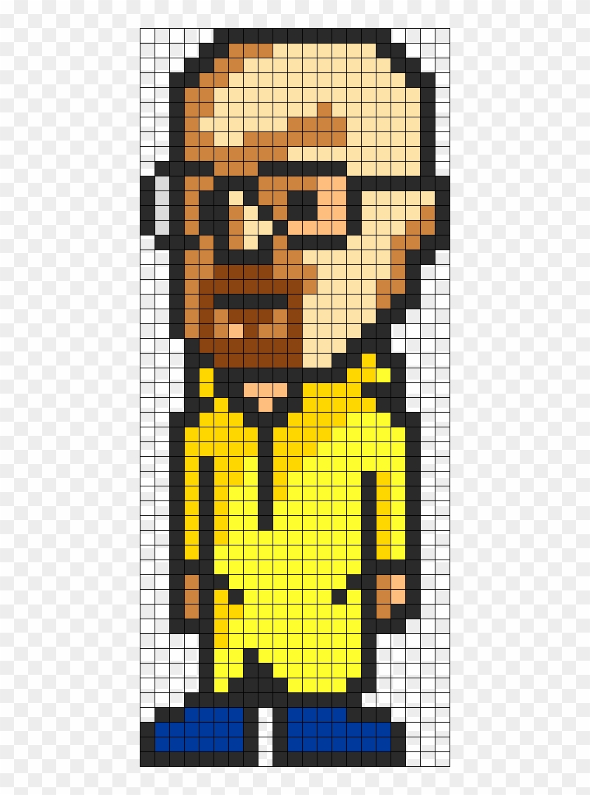 Heisenberg Perler Bead Pattern / Bead Sprite - Walter White Pixel Art Clipart #5859652