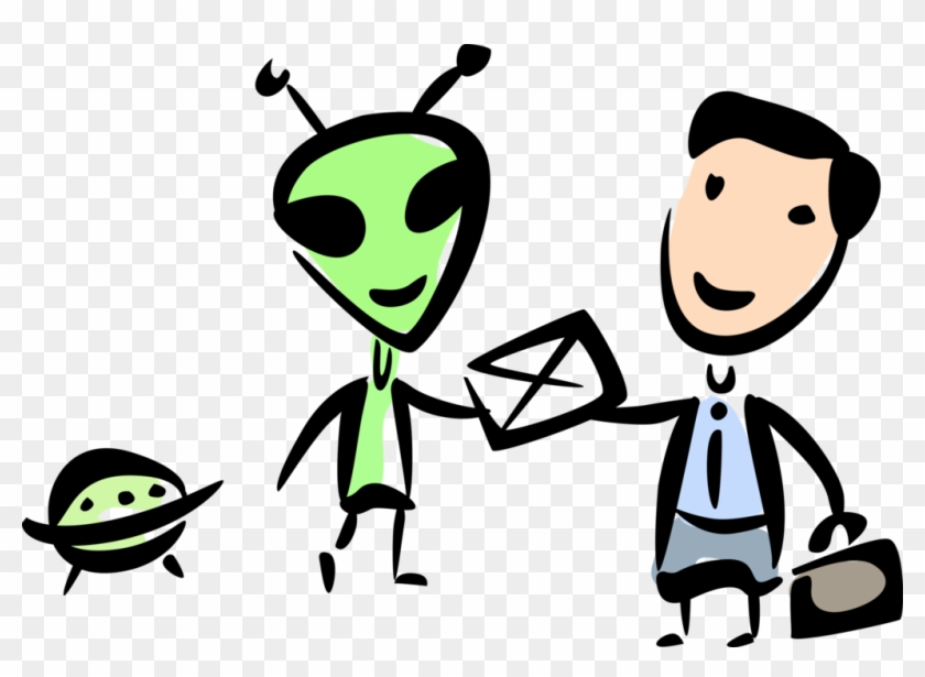 Vector Ufo Alien Clipart - Png Download