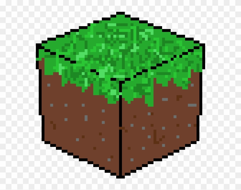 Grass Block - Computer Pixel Art Png Clipart #5861542