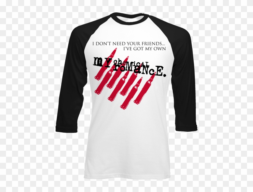 My Chemical Romance Mcr Friends Raglan - Mcr I Don T Need Your Friends Clipart@pikpng.com