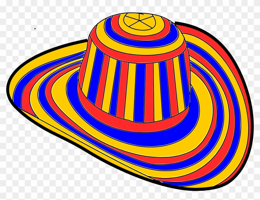 Sombrero Voliado - Colombia Sombrero Png Clipart #5864790