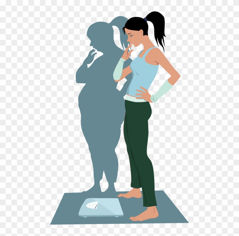 Drawing Illustration Anorexia - Eating Disorder Clip Art - Png Download