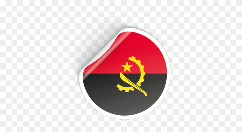 Flag Of Angola Sticker - Flag Of Angola Clipart #5866121