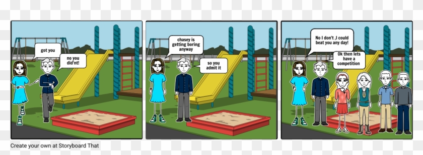 Girls Vs Boys - Storyboard Clipart #5866155