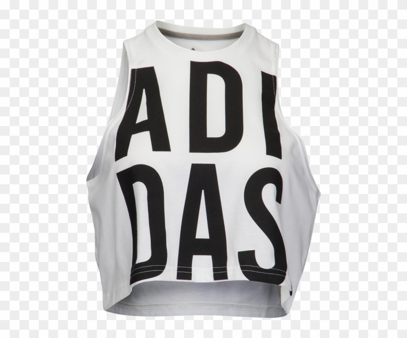 Adidas Athletics Repeating Logo Crop Top - Active Tank Clipart