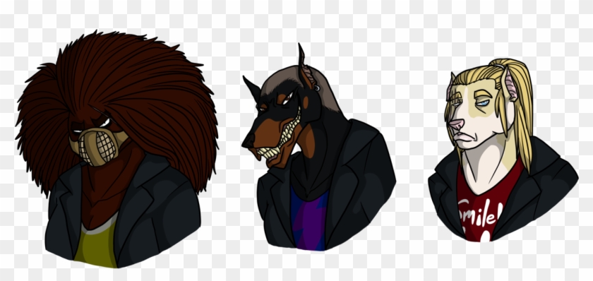 Mad Dogs Busts - Cartoon Clipart #5867254