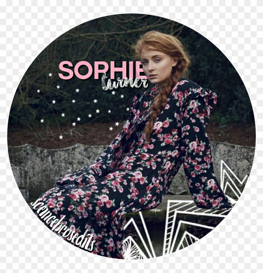 Sophieturner Image - Sophie Turner Floral Dress Clipart