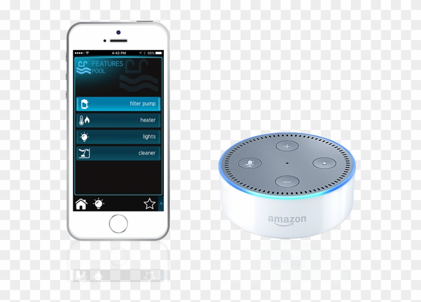Phone Echo Dot W Shadow - Iphone Clipart