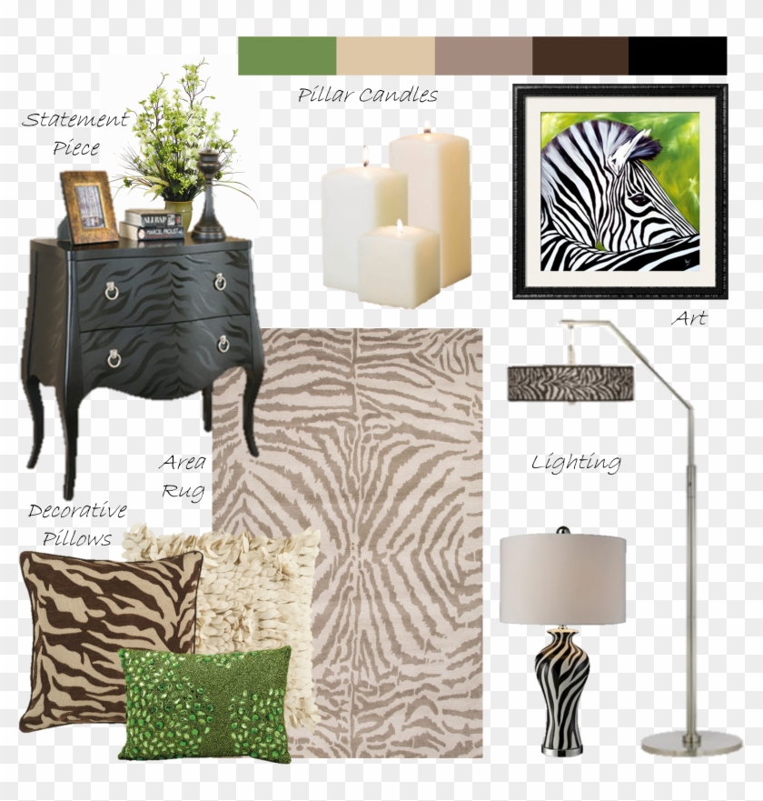 Zebra Green Moodboard - Drawer Clipart