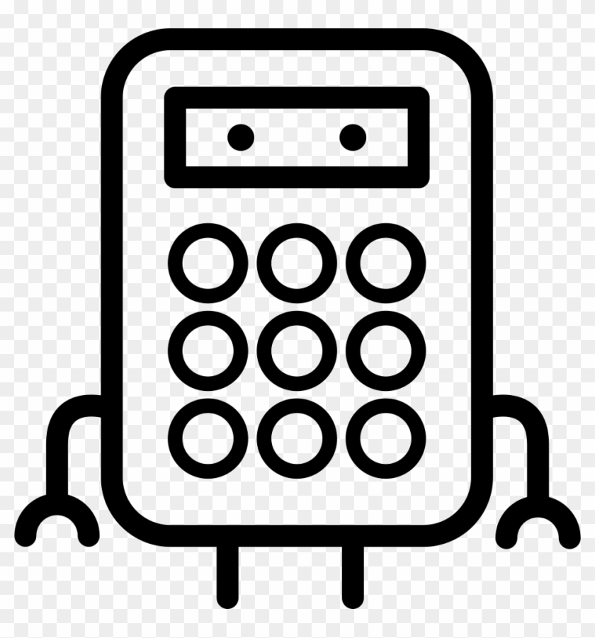 Cute Calculator With Eyes Arms And Legs - Icon Clipart