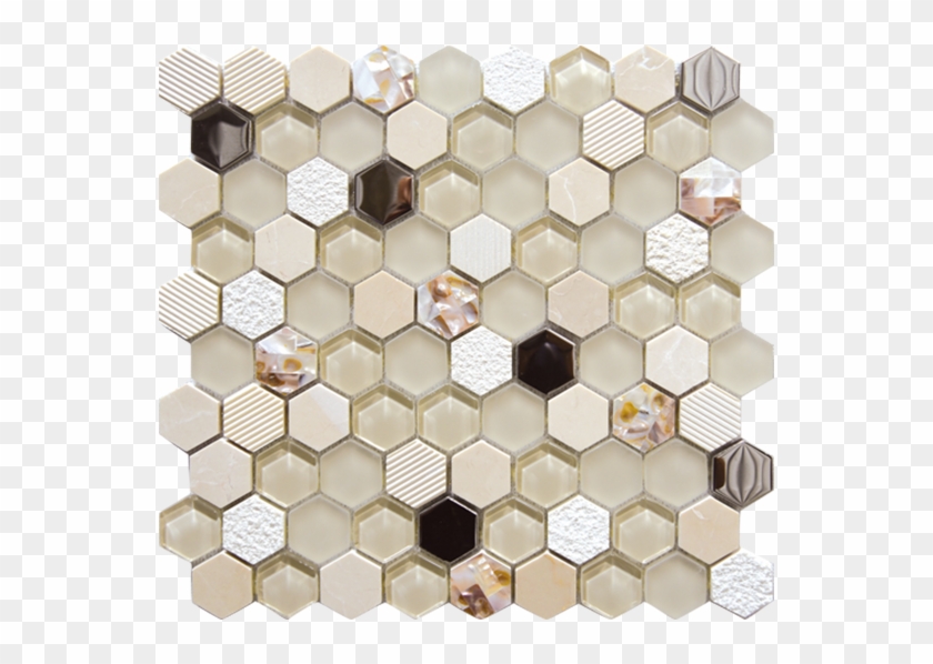 Hexa Mosa Beige Nacar Clipart