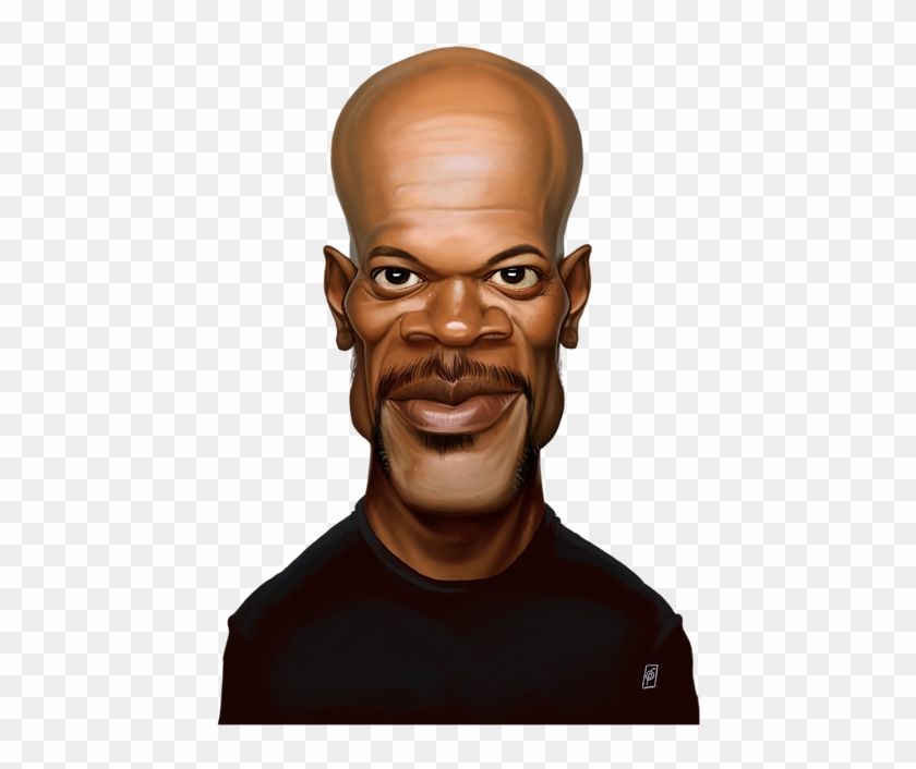 Samuel L Jackson By Rob Snow - Cartoon Clipart