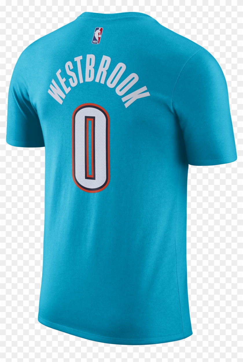 Nike Nba Oklahoma City Thunder Russell Westbrook Dry - Russell Westbrook T Shirt Nike Clipart #5870322