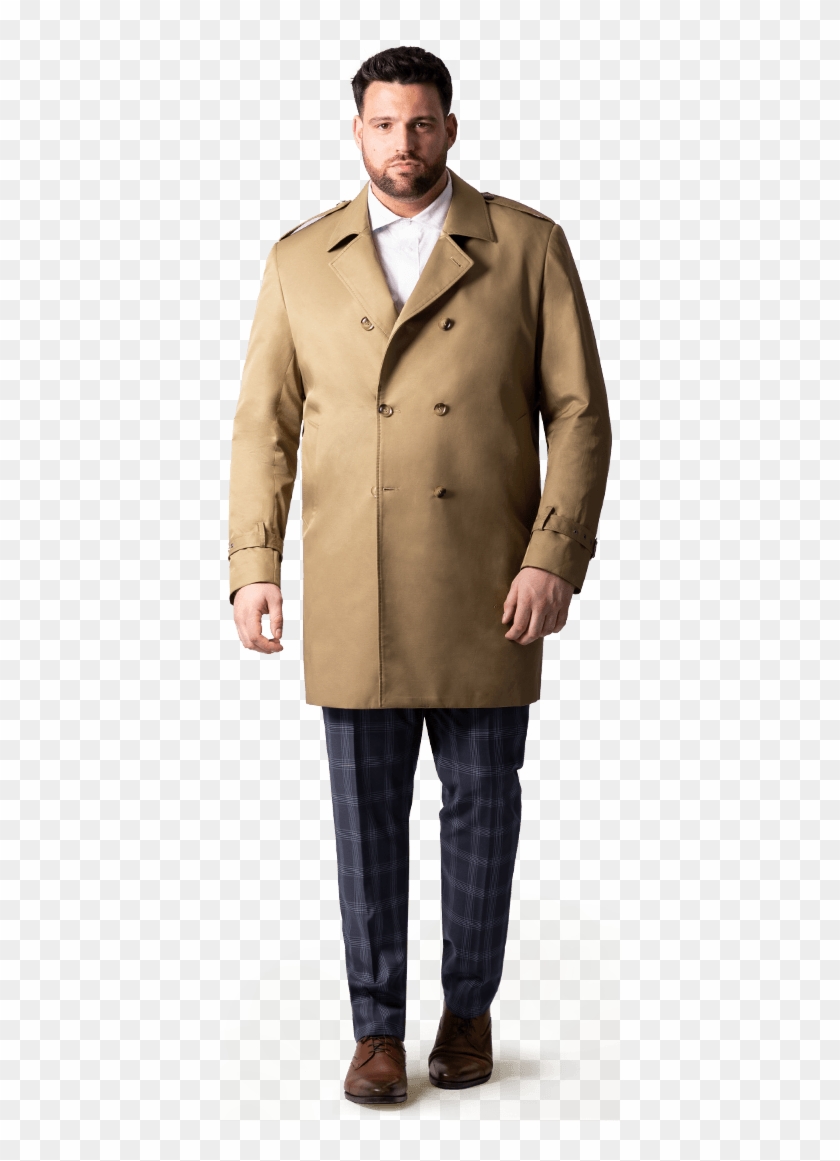 Beige Belted Trench Coat - Overcoat Clipart #5871528