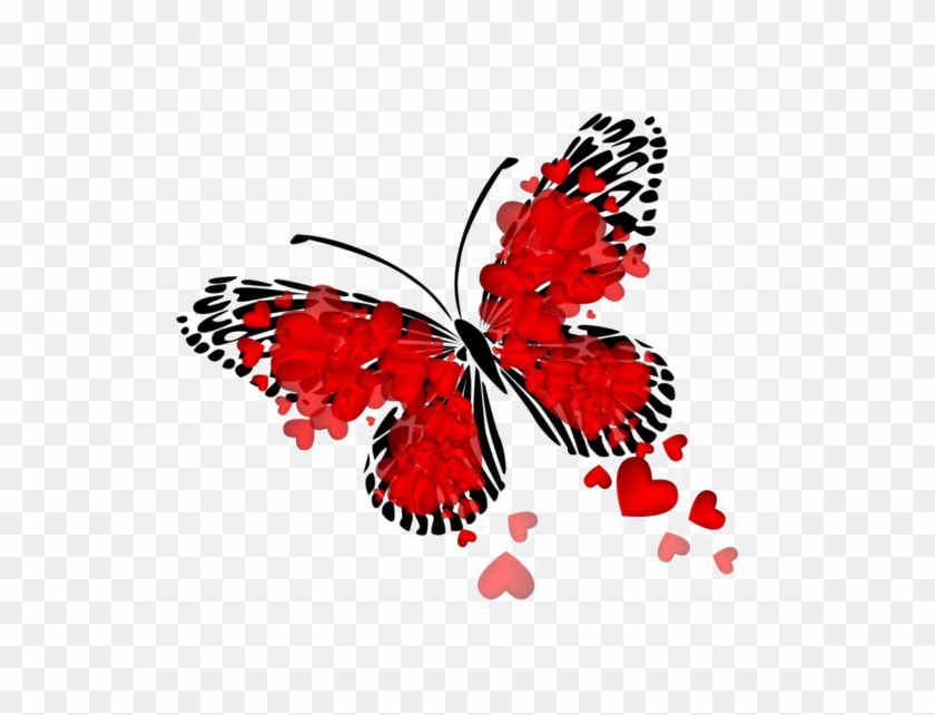 Red Butterfly Png Transparent Image - Red Butterfly Png Clipart #5871972