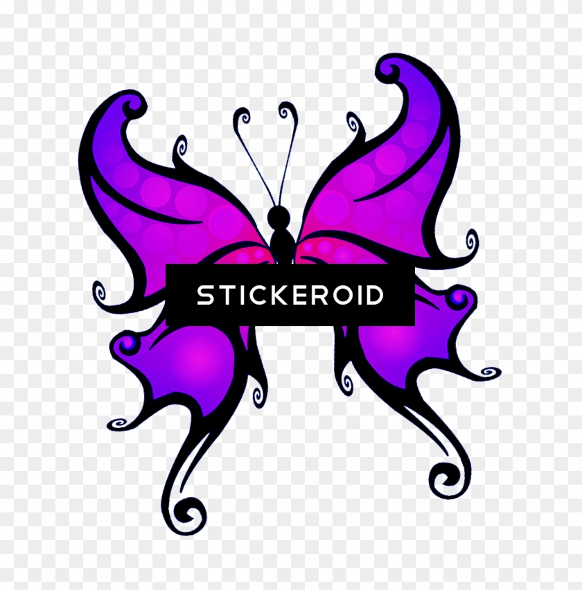 Red Butterfly Transparent Hd , Png Download - Fantasy Butterfly Tattoo Outline Clipart