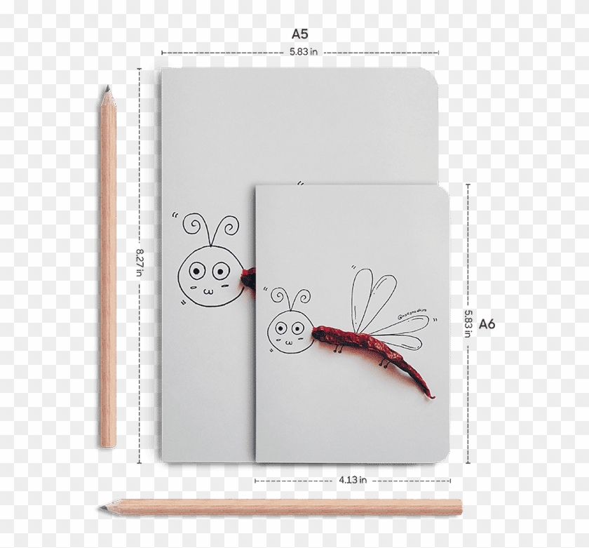 Dailyobjects Red Butterfly A5 Notebook Plain Buy Online - Sketch Clipart #5872682