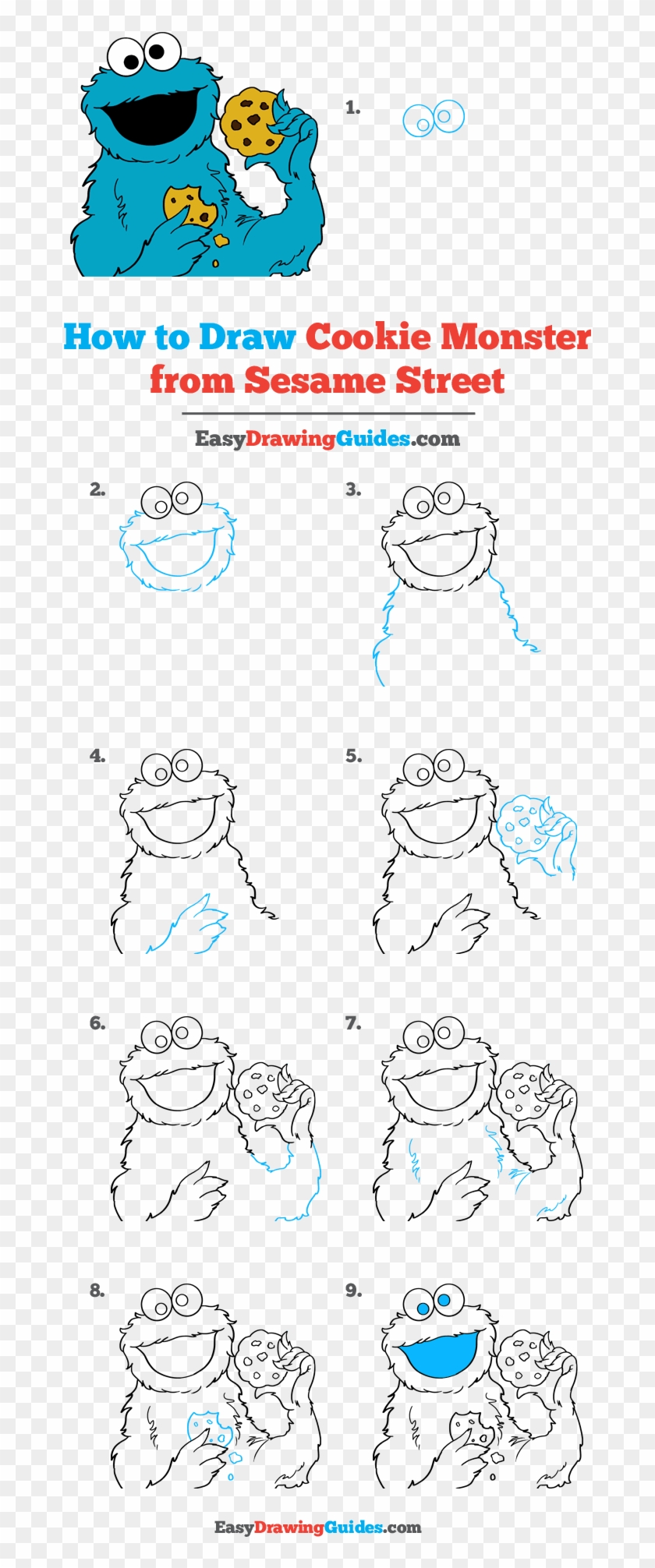 Cookie Monster Png - Draw Bulbasaur Step By Step Clipart #5873030