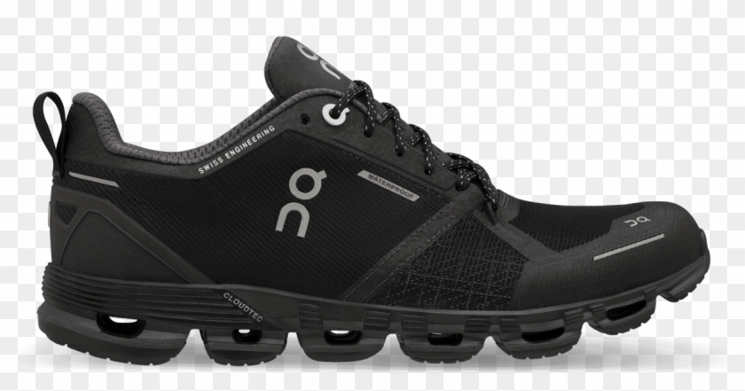 Solid Black Tennis Shoe , Png Download - Cloudflyer Waterproof Woman Black Clipart #5873285
