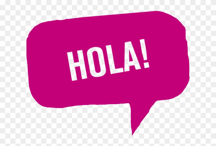 #hola #hi #speech #bubble #speerachi #pink #freetoedit - Hola Speech Bubble Png Clipart #5873311