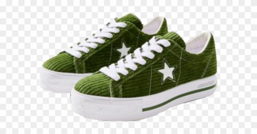 #moodboard #shoes #green #freetoedit - Converse One Star Corduroy Platform Clipart #5873709