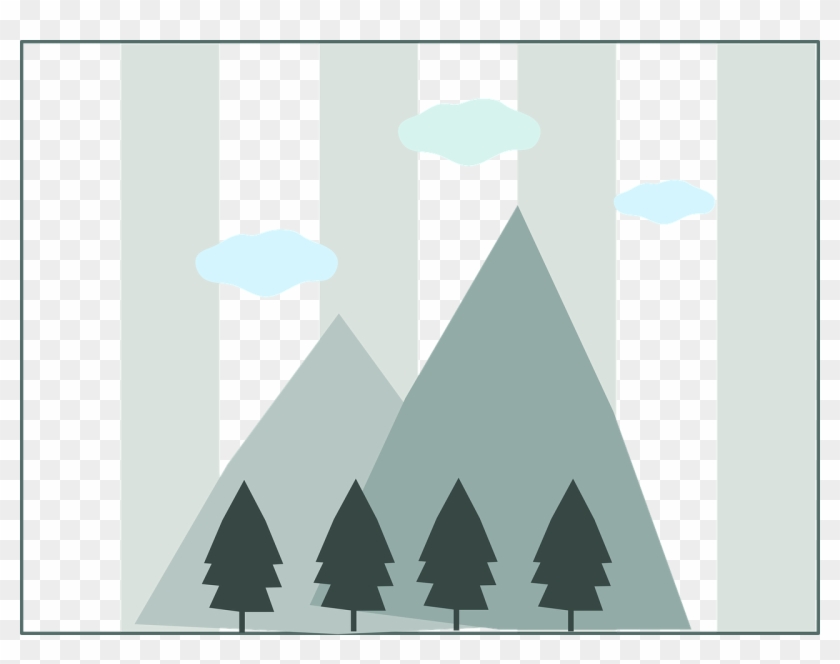 Mountains Nature Tree Landscape Png Image - Triangle Clipart #5874122