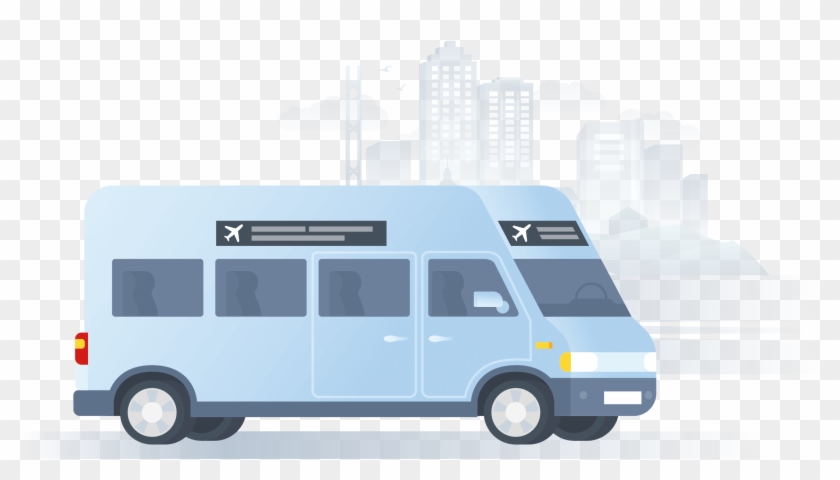 Airport-shuttle - Minibus Clipart #5874356