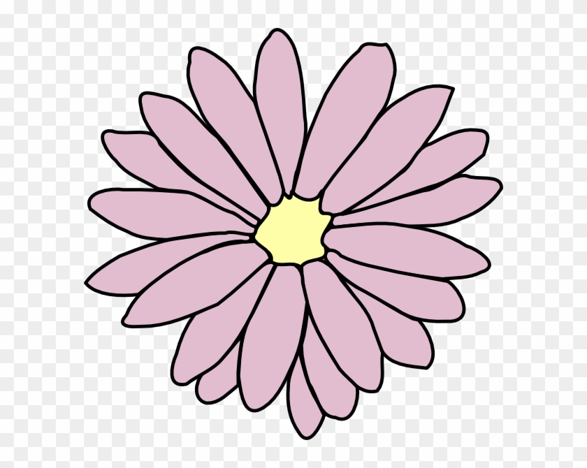 Single Flower Coloring Page Clipart